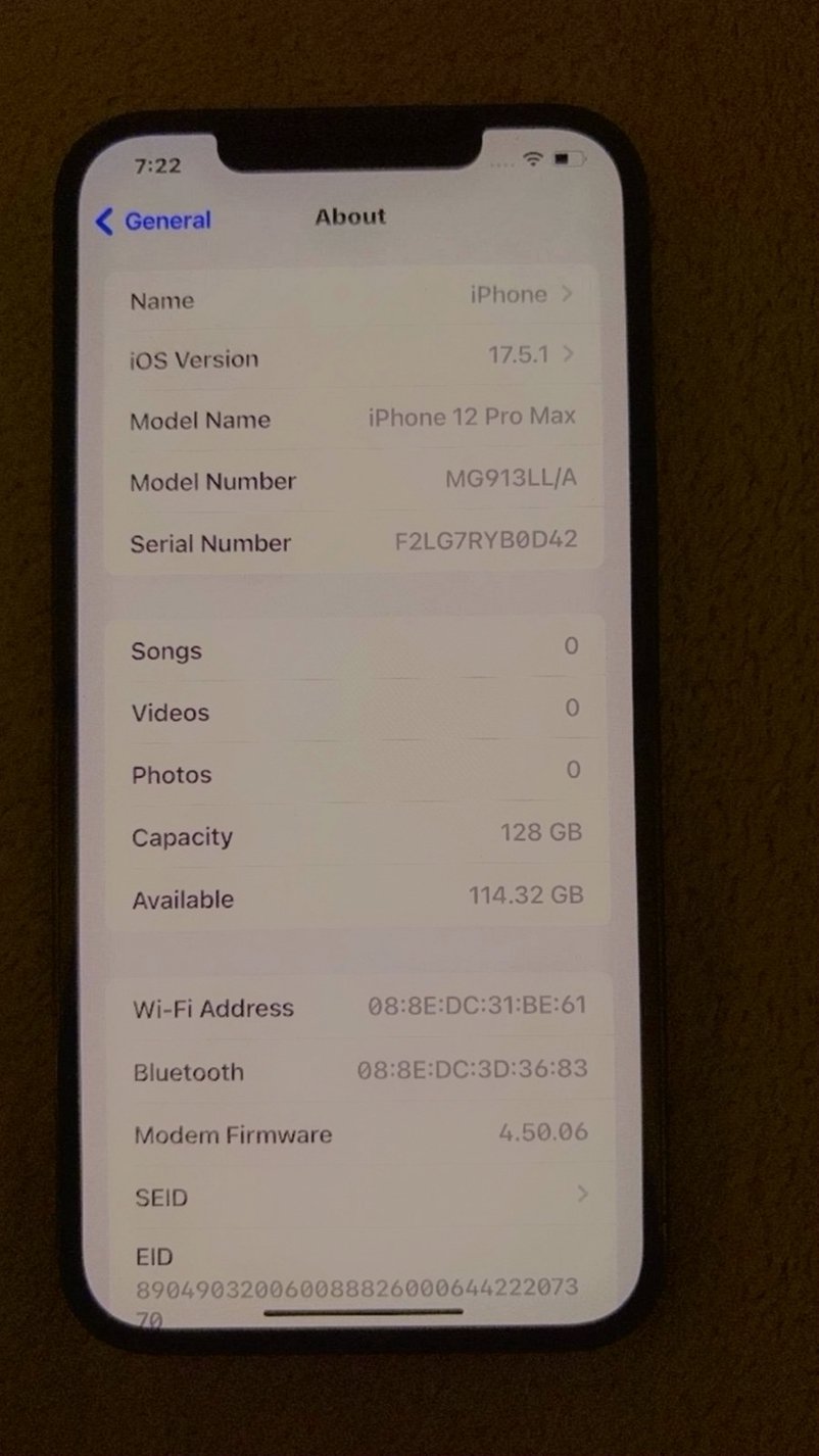 Apple iPhone 12 Pro Max 128GB Silver Unlocked - Used image 3