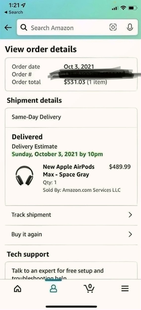 Apple AirPods Max 1W28 Smart Case - Used image 5
