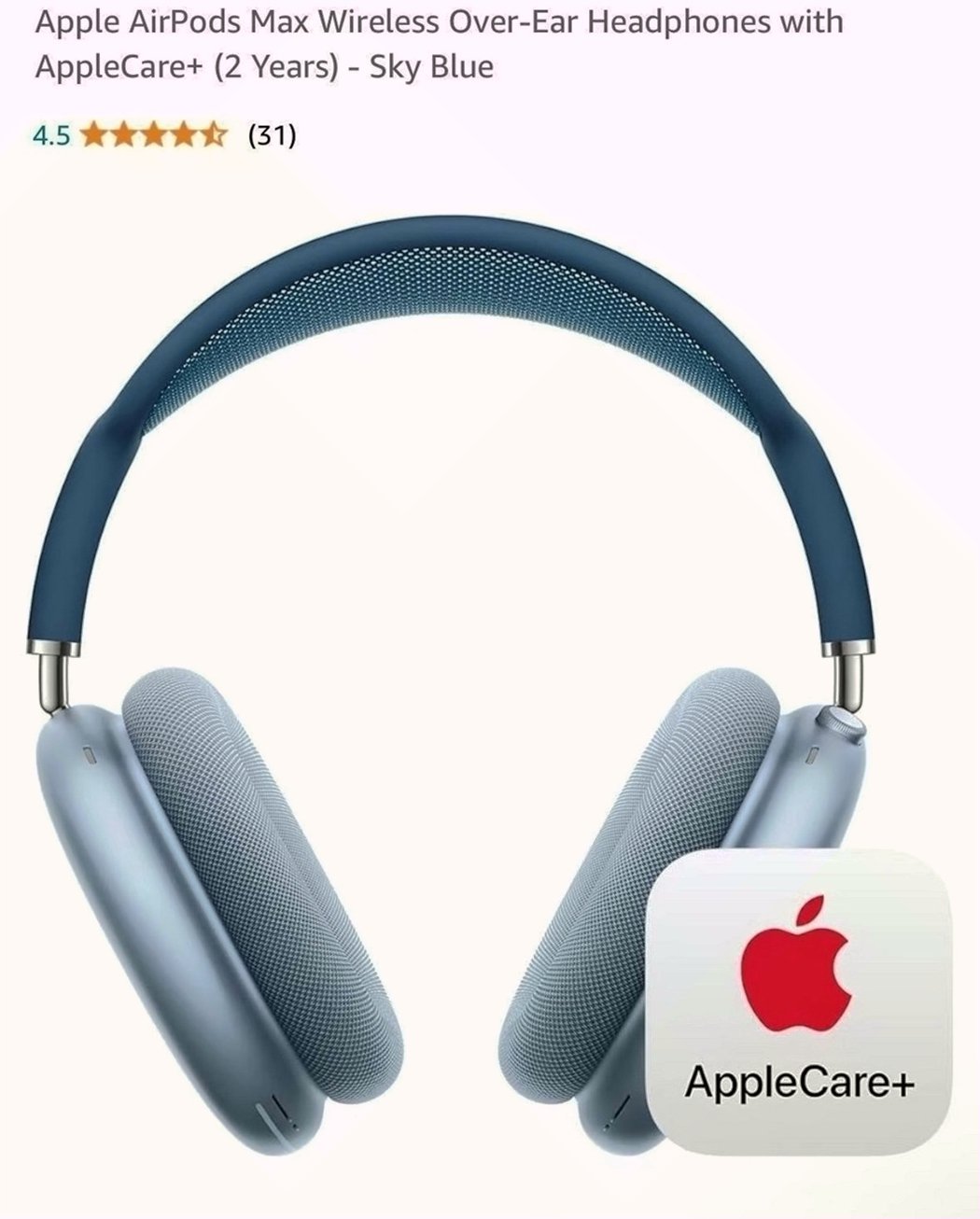 Apple AirPods Max Sky Blue Wireless Over-Ear Headset - Used image 5