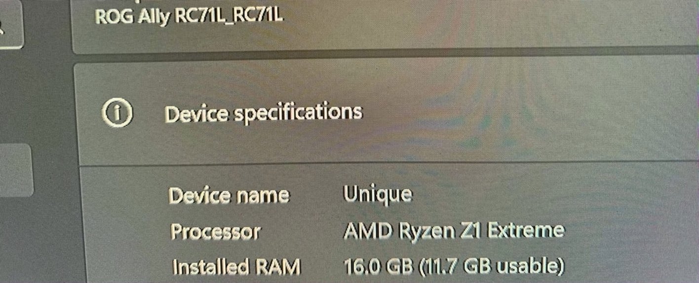 ASUS ROG Ally Z1E - Used image 4