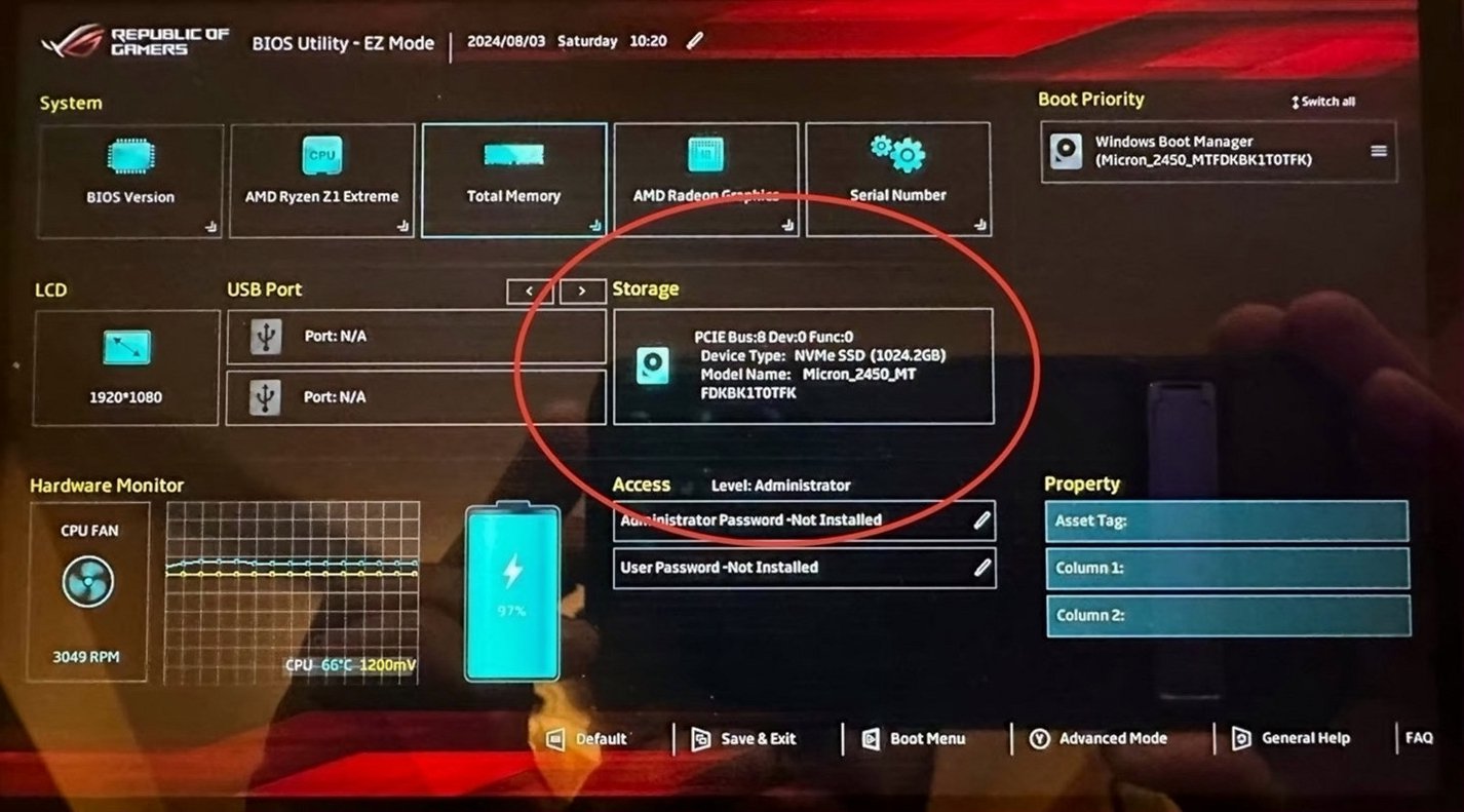 ASUS ROG Ally Z1 Extreme 1TB Unlocked - Used image 2