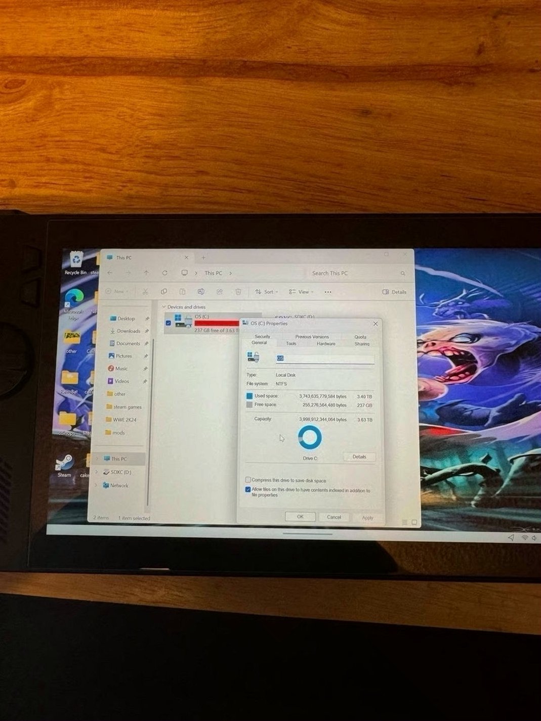 ASUS ROG Ally X 4TB SSD Windows 11 Used image 2