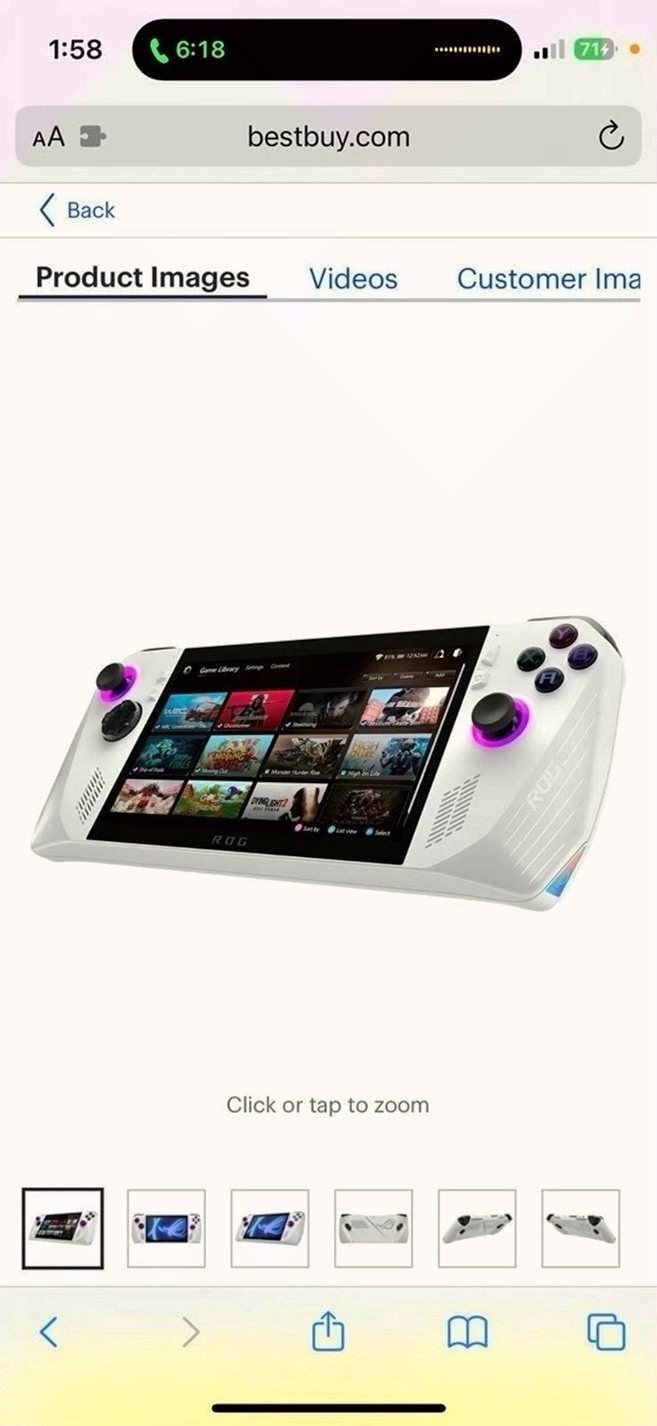 ASUS ROG Ally Z1 Extreme 1J23 512GB White Unlocked - Used image 2