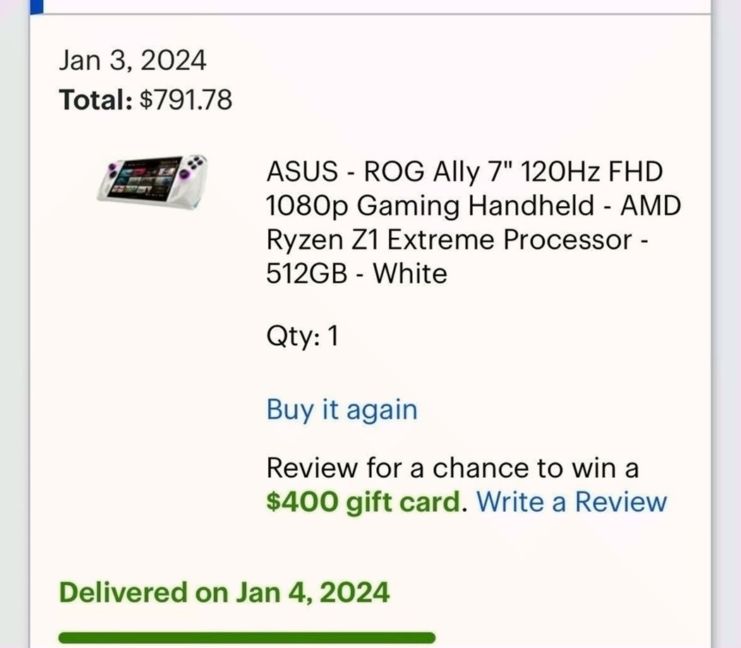 ASUS ROG Ally Z1 Extreme 1J23 512GB White Unlocked - Used image 5