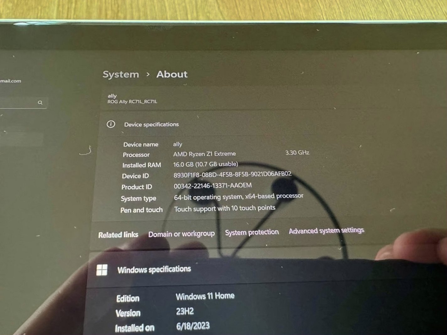 ASUS ROG Ally Z1 Extreme 500GB Unlocked Used image 3