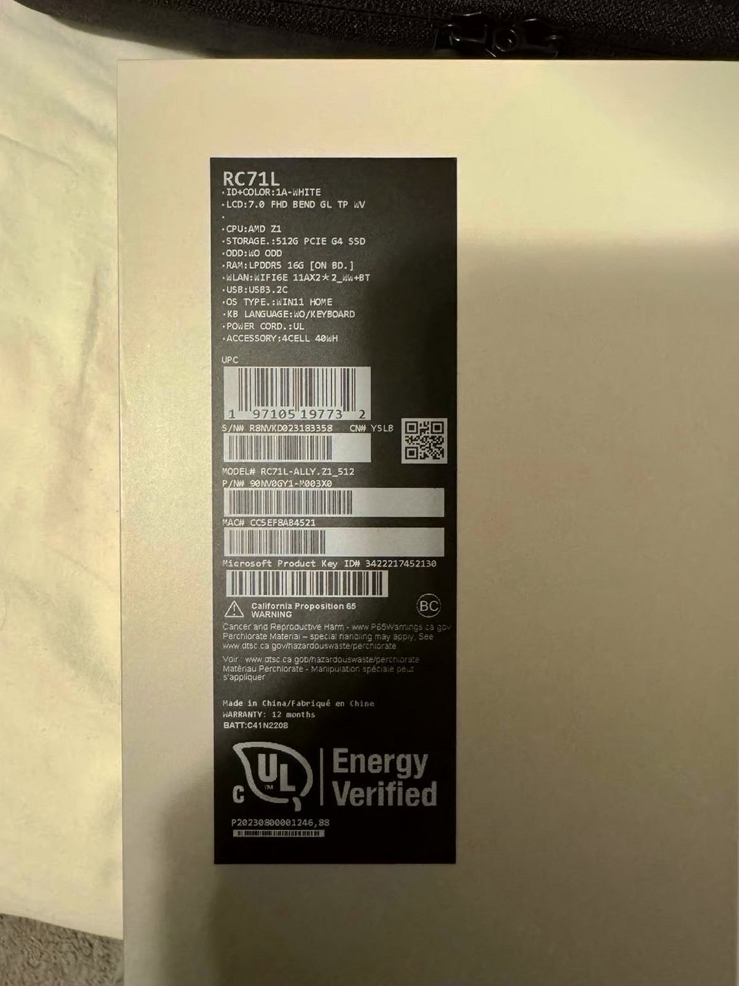 ASUS Rog Ally Z1 1TB Unlocked Used image 5