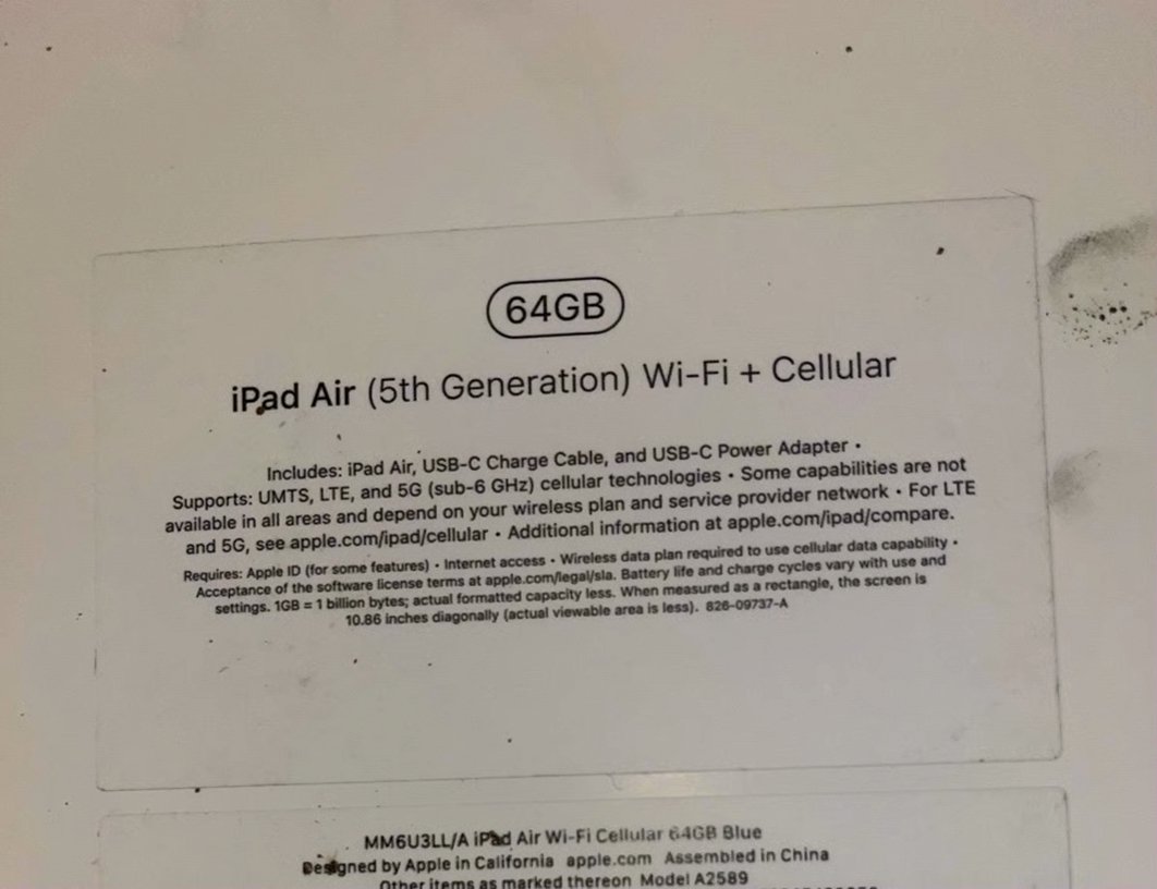 Apple iPad Air 5th Generation 64GB Blue Unlocked - Used image 5