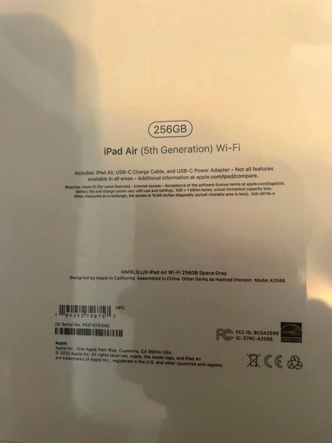 Apple iPad Air 5th Generation 256GB Black Unlocked - Used image 2