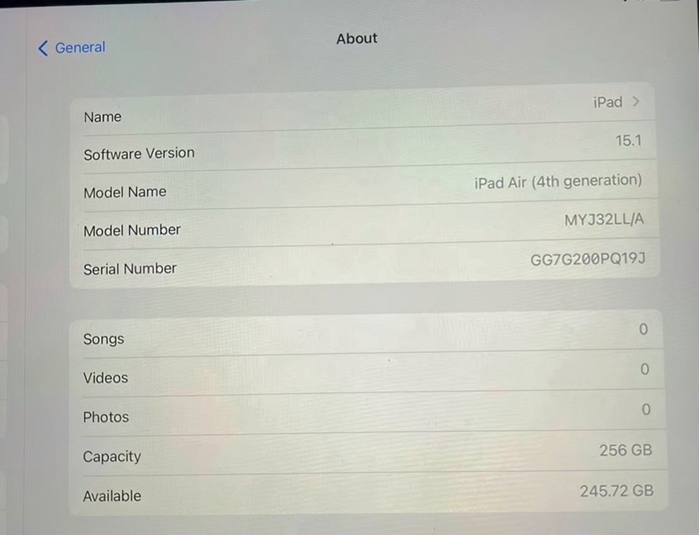 Apple iPad Air 4th Generation 256GB Space Gray Unlocked - Used image 3