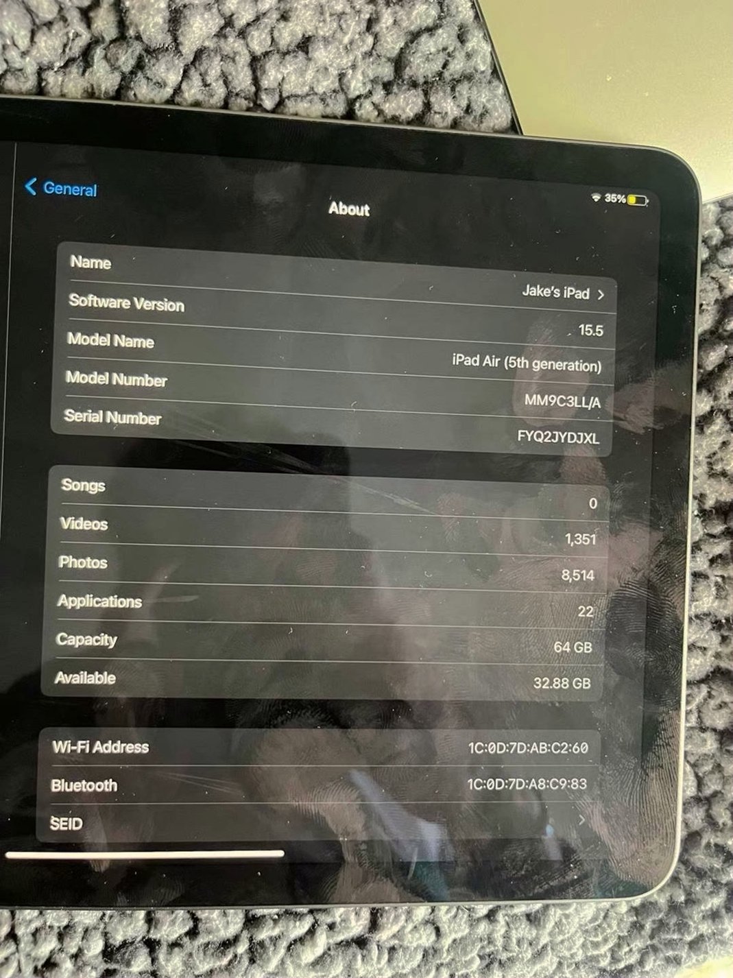 Apple iPad Air 5th Generation 64GB Silver Unlocked - Used image 3