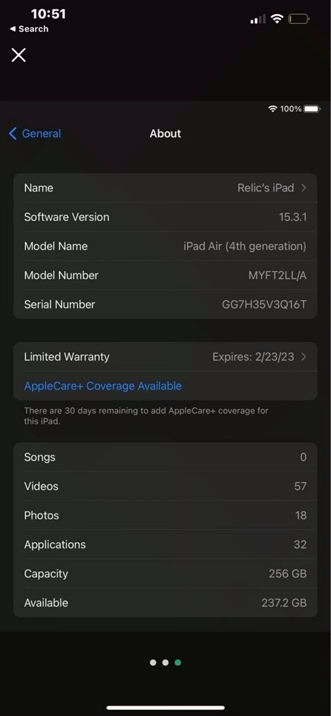Apple iPad Air 4th Generation 256GB Space Gray Unlocked - Used image 3