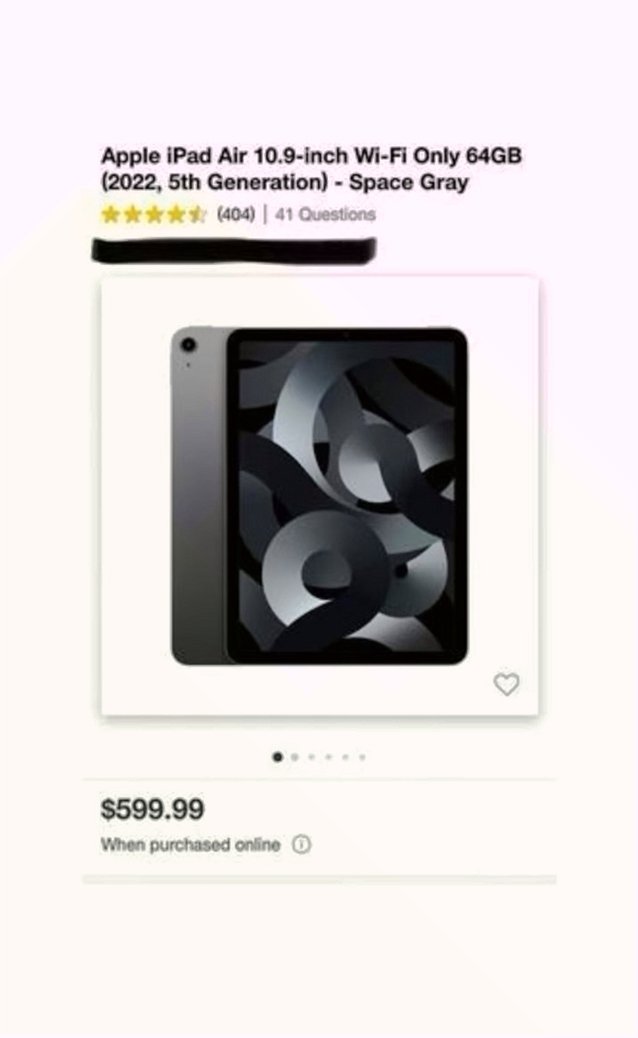 Apple iPad Air 5th Generation 64GB Starlight/Black Unlocked - Used image 3