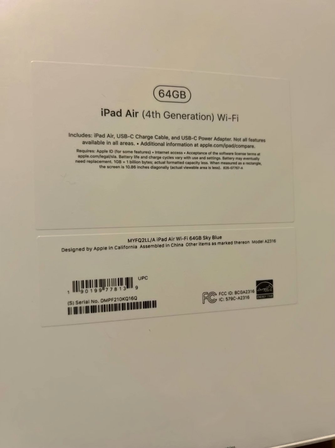 Apple iPad Air 4th Generation 64GB SkyBlue Unlocked - Used image 5