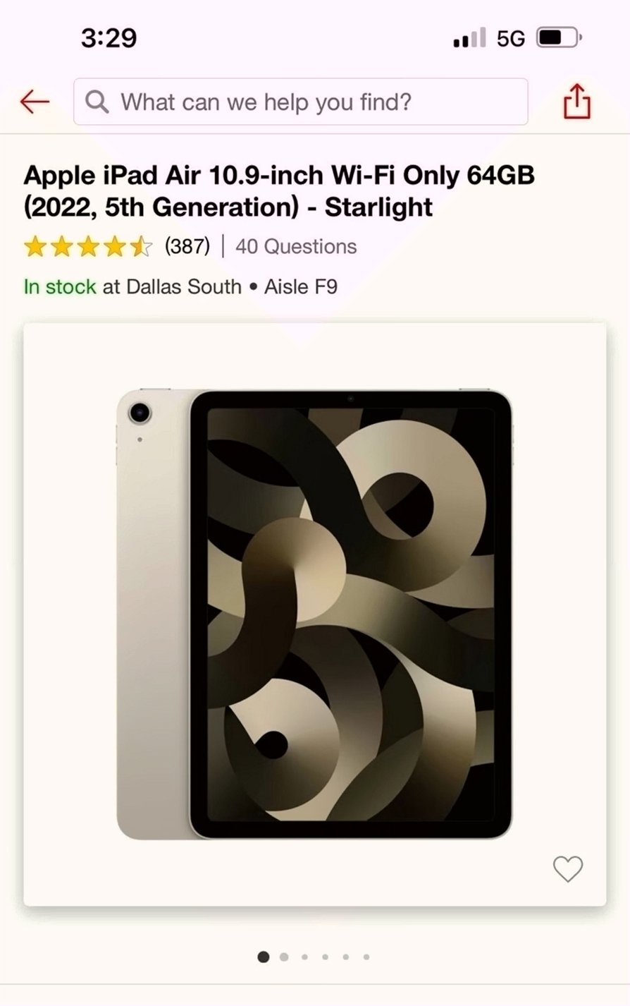 Apple iPad Air 5th Generation 64GB Starlight Unlocked - Used