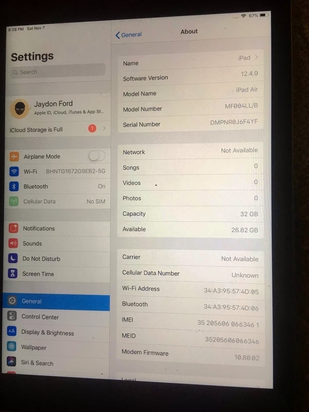 Apple iPad Air 2 64GB Space Gray Unlocked - Used image 3