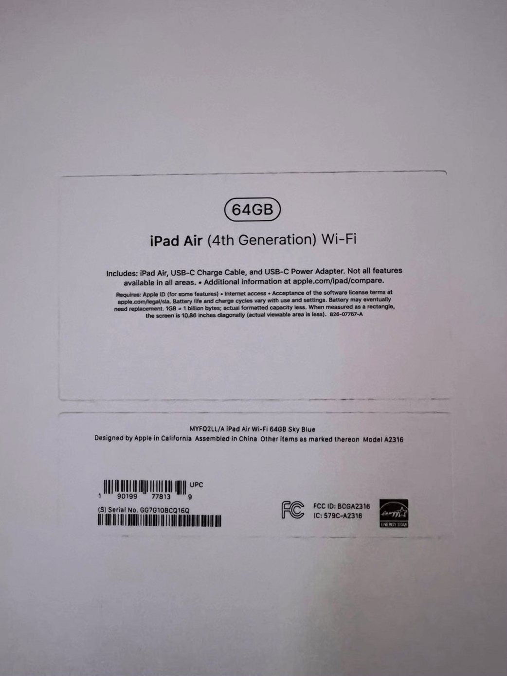 Apple iPad Air 4th Generation Sky Blue Unlocked - Used image 5