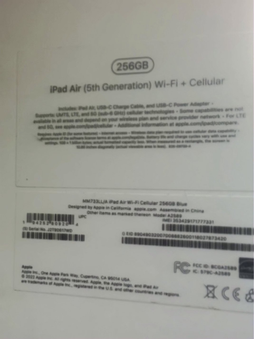 Apple iPad Air 5th Generation 256GB Unlocked - Used image 2