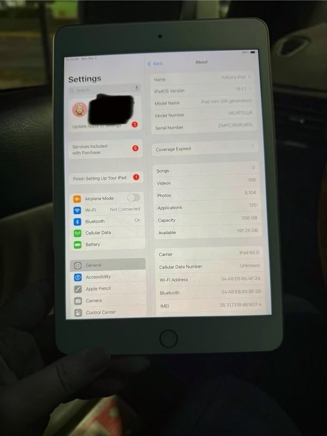 Apple iPad mini 5th Gen 256GB Rose Gold Unlocked - Used image 4
