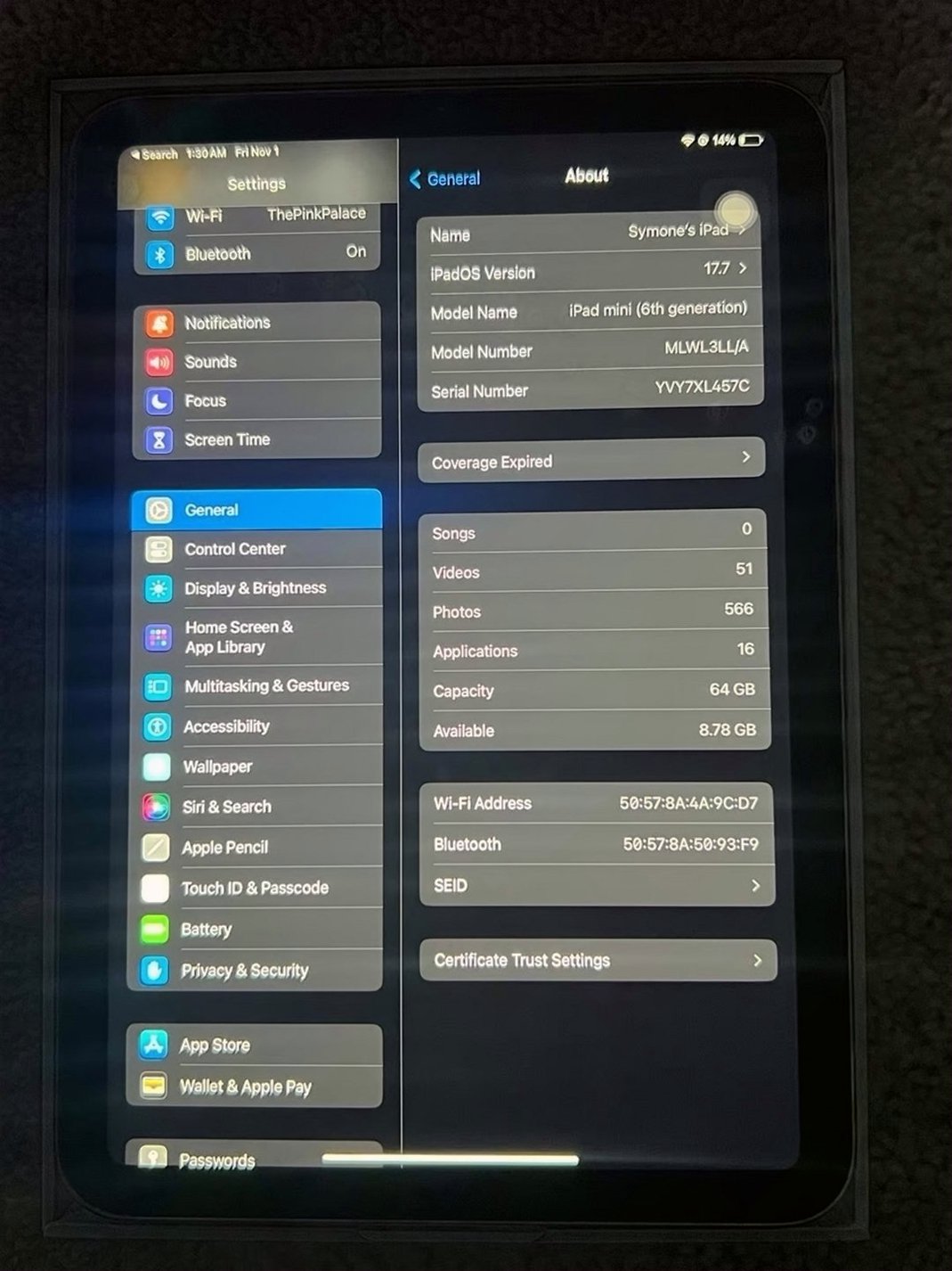 Apple iPad Mini 6th Generation 64GB Pink Unlocked - Used image 4