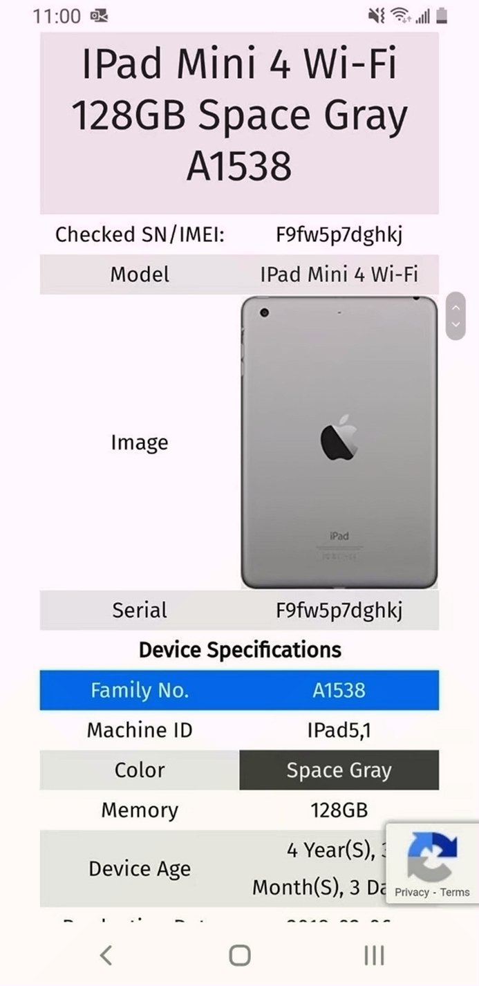 Apple iPad mini 4 64GB Space Gray Unlocked - Used image 3