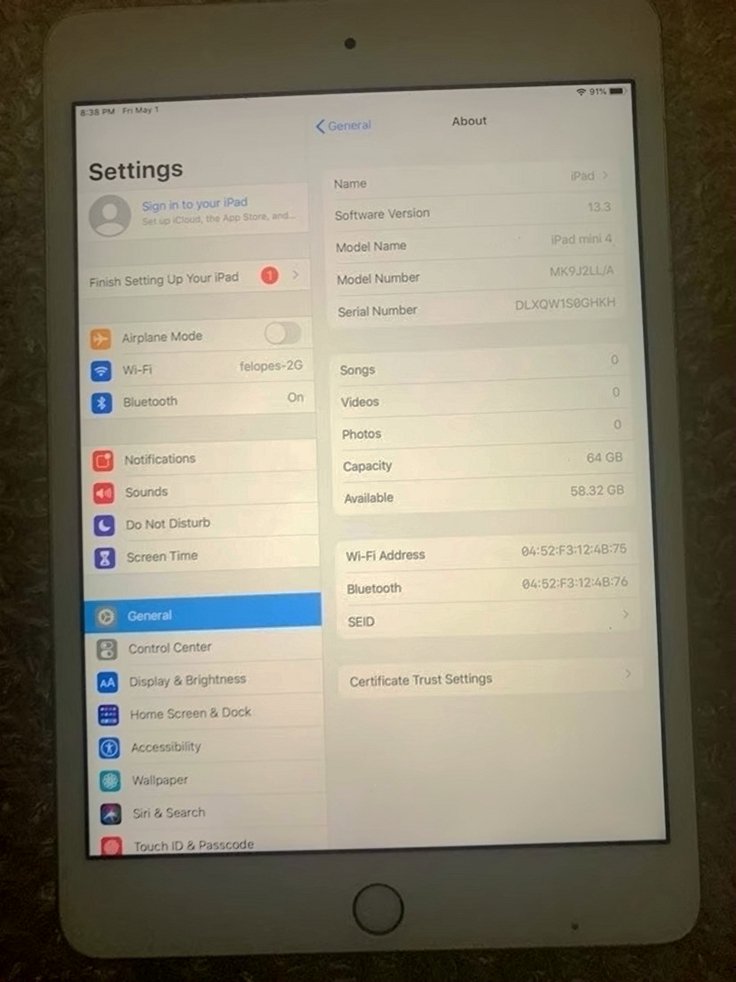 Apple iPad mini 4th Generation 64GB Gold Unlocked - Used