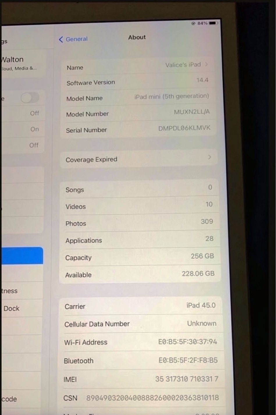 Apple iPad mini 5 256GB Silver Unlocked - Used image 2
