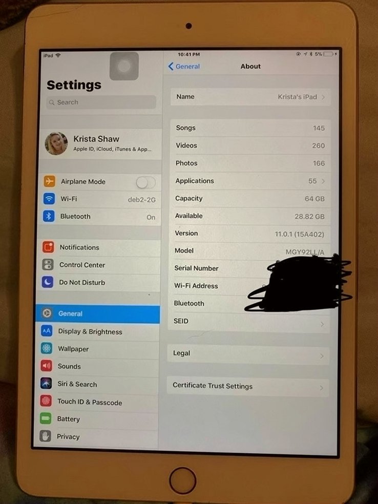 Apple iPad mini 3rd Generation 64GB Gold Unlocked - Used image 3