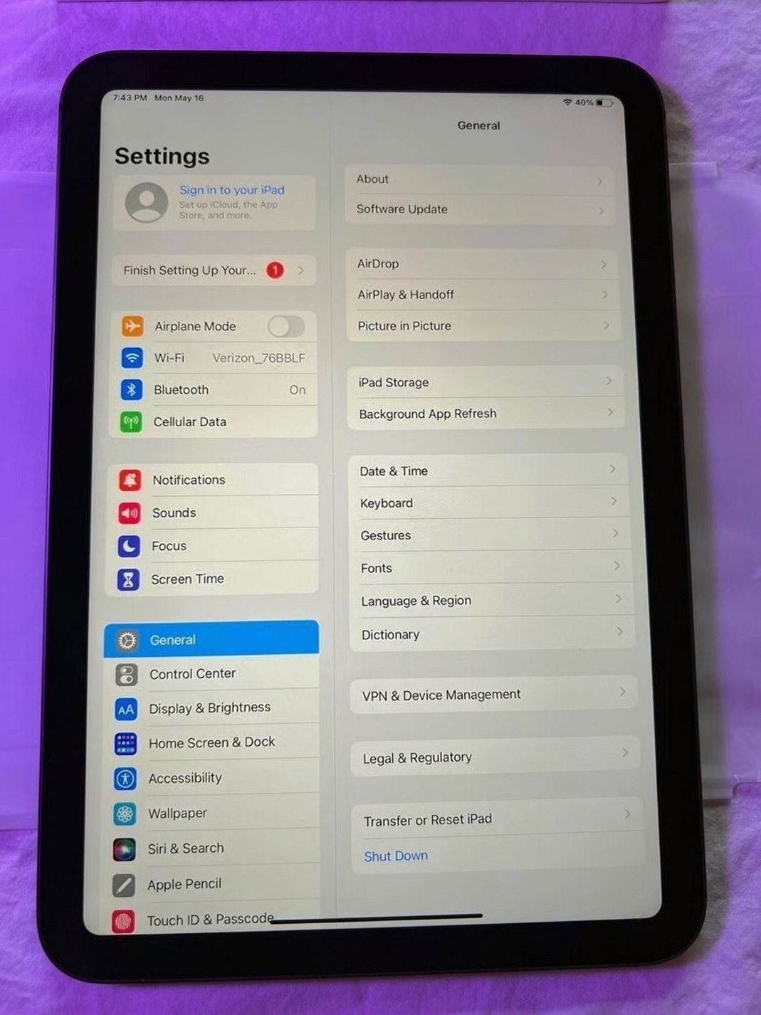 Apple iPad Mini 6th Generation 64GB Black Unlocked Used image 2