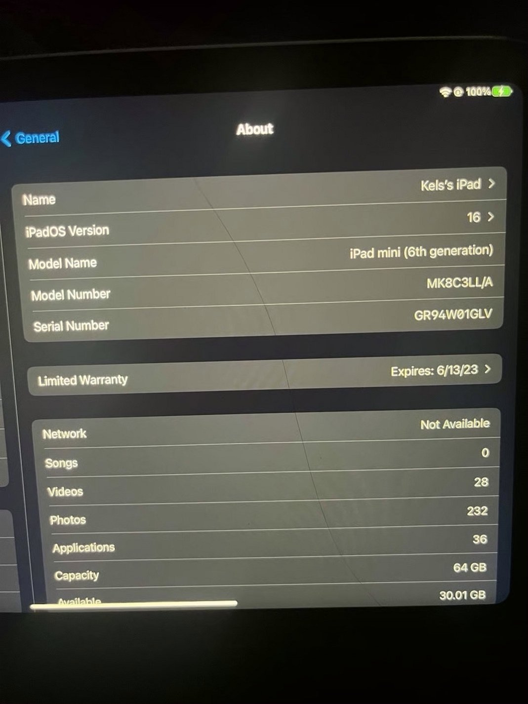 Apple iPad Mini 6th Generation 64GB Silver Unlocked - Used image 3