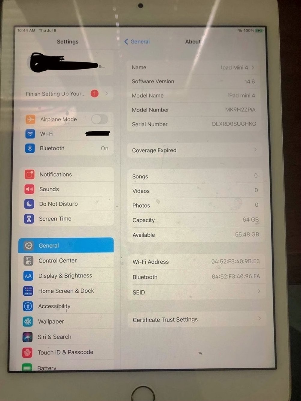 Apple iPad mini 4 64GB Unlocked Used