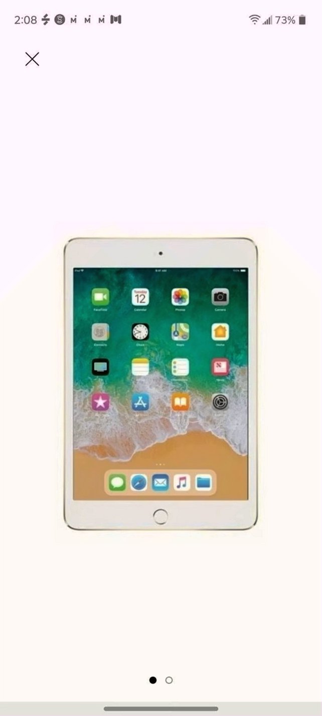 Apple iPad Mini 4th Generation 128GB Gold Unlocked - Used image 2