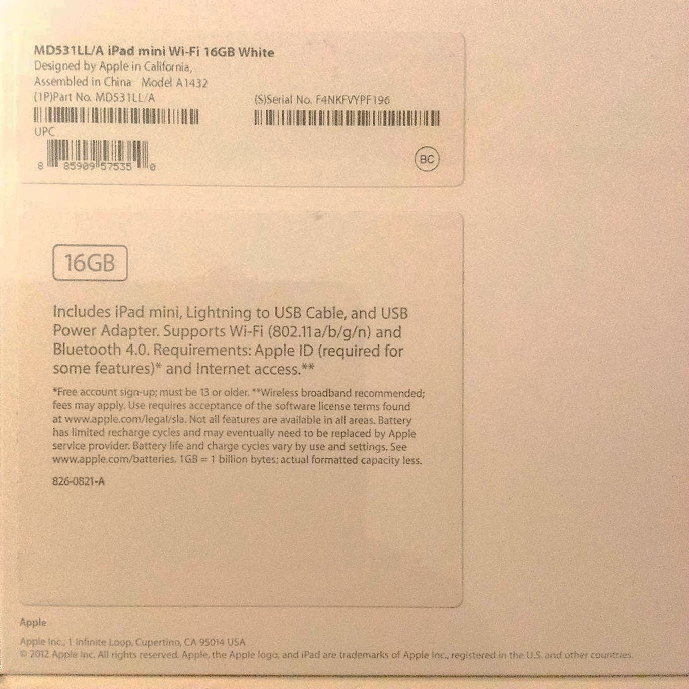 Apple iPad Mini 1st Gen 16GB White & Silver Unlocked - Used image 4