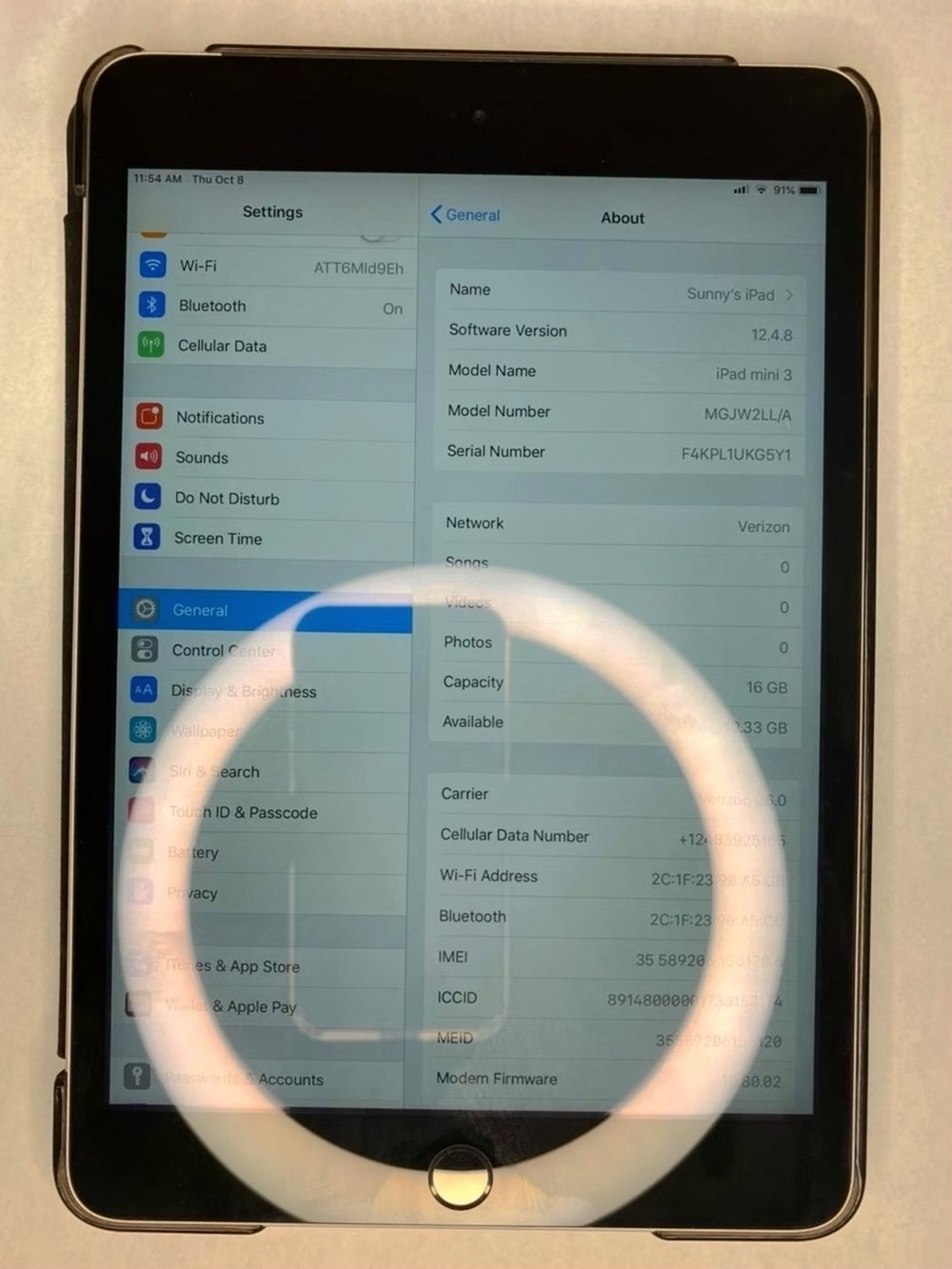 Apple iPad mini 3rd Generation 16GB Black Unlocked - Used image 5