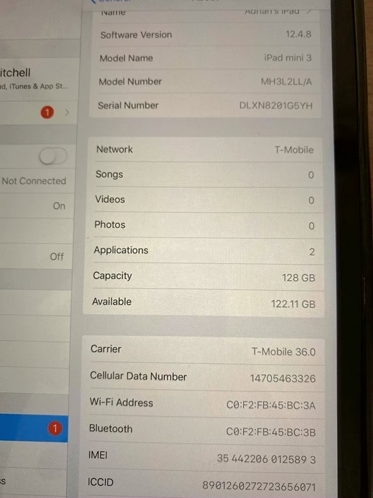 Apple iPad Mini 3 128GB Space Gray Unlocked - Used image 2