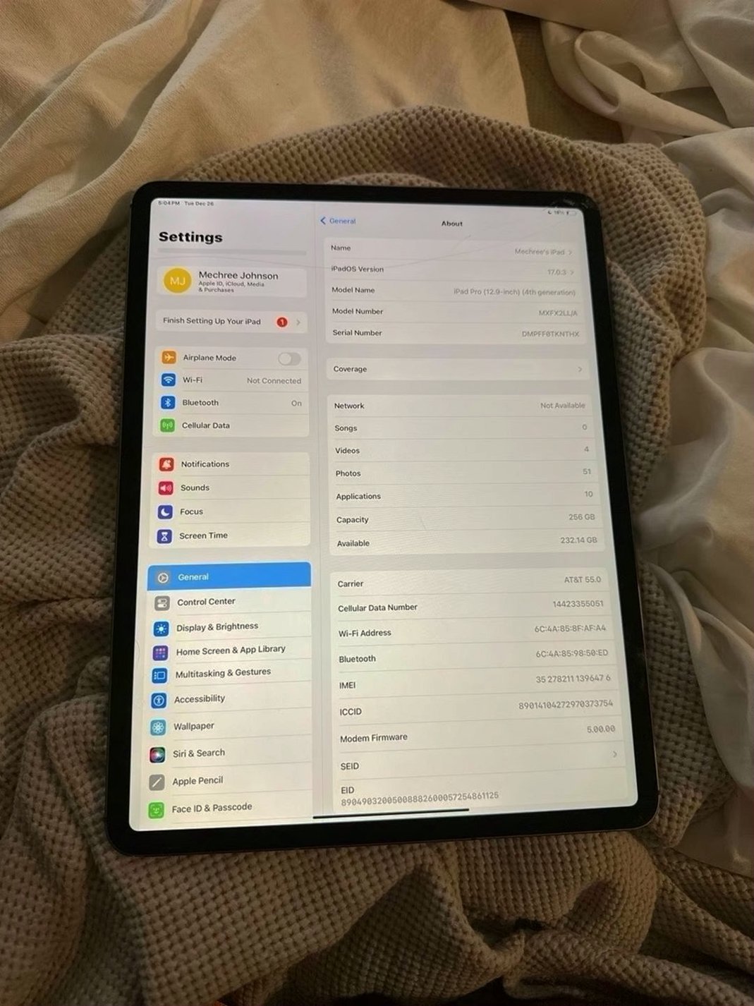 Apple iPad Pro 4th Generation 12.9 256GB Silver Unlocked - Used image 5