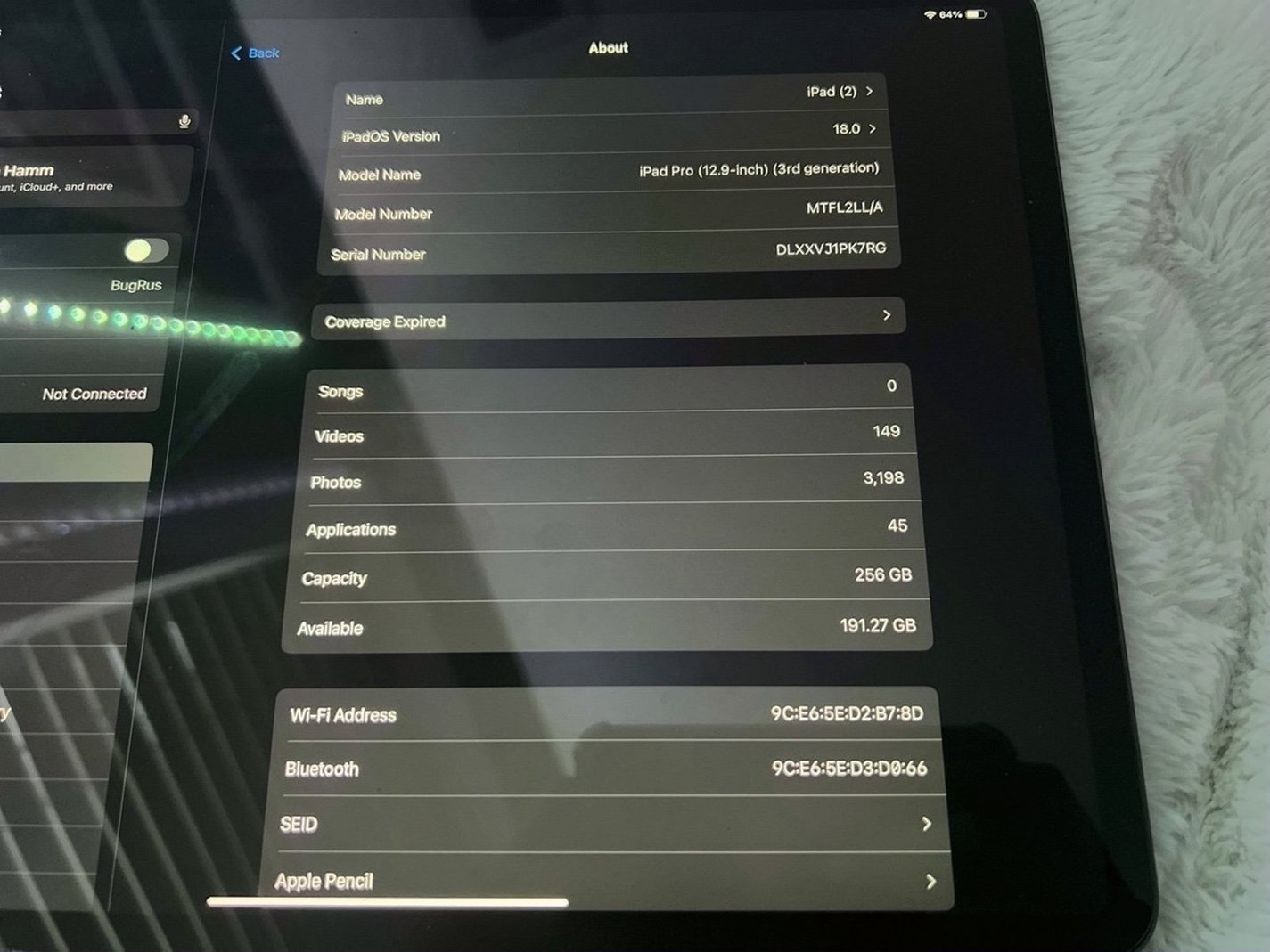 Apple iPad Pro 12.9 inch 3rd Gen 256GB Unlocked - Used image 3
