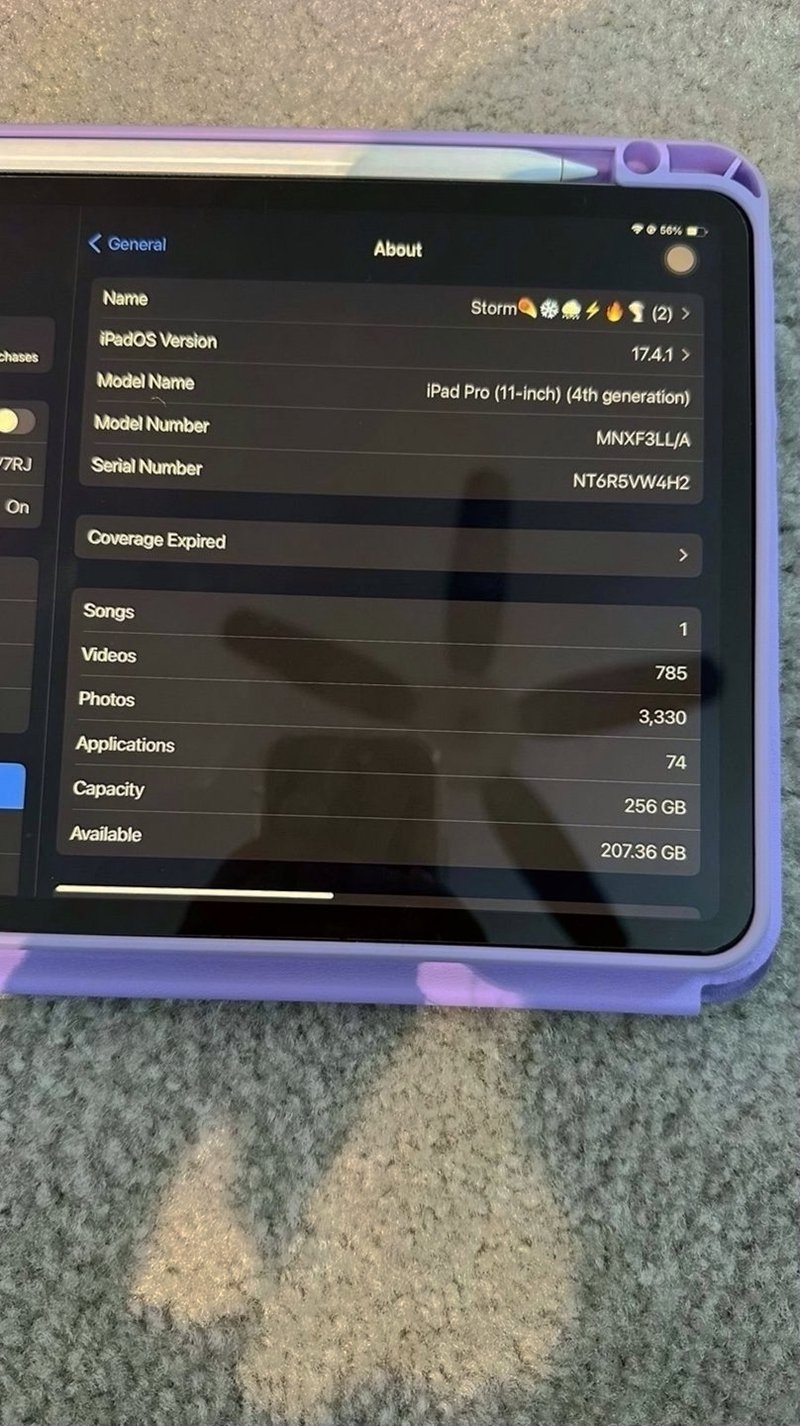 Apple iPad Pro 11 inch 4th Generation 256GB Silver Unlocked - Used image 4