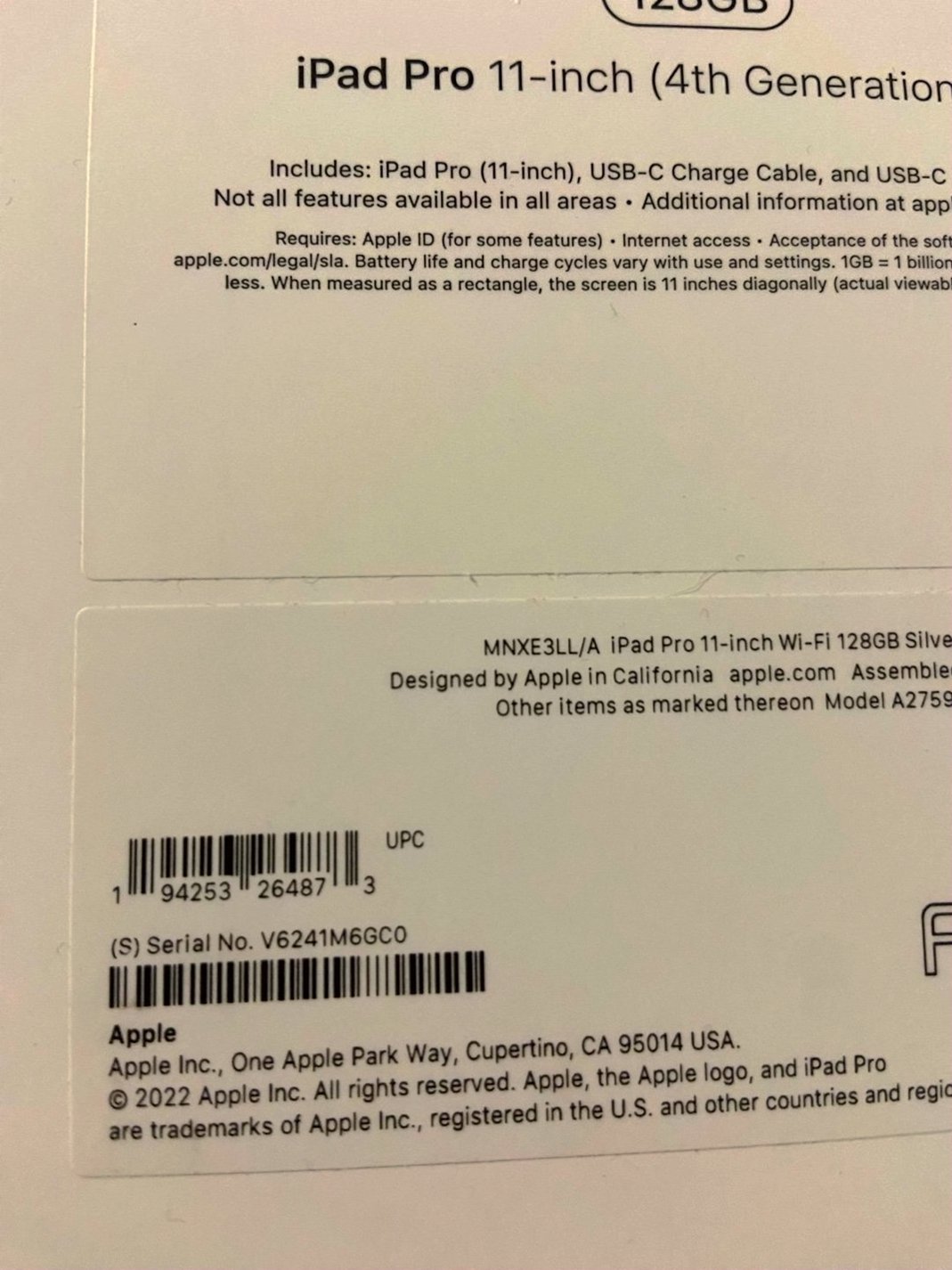 Apple iPad Pro 2020 128GB Silver Unlocked - Used image 3