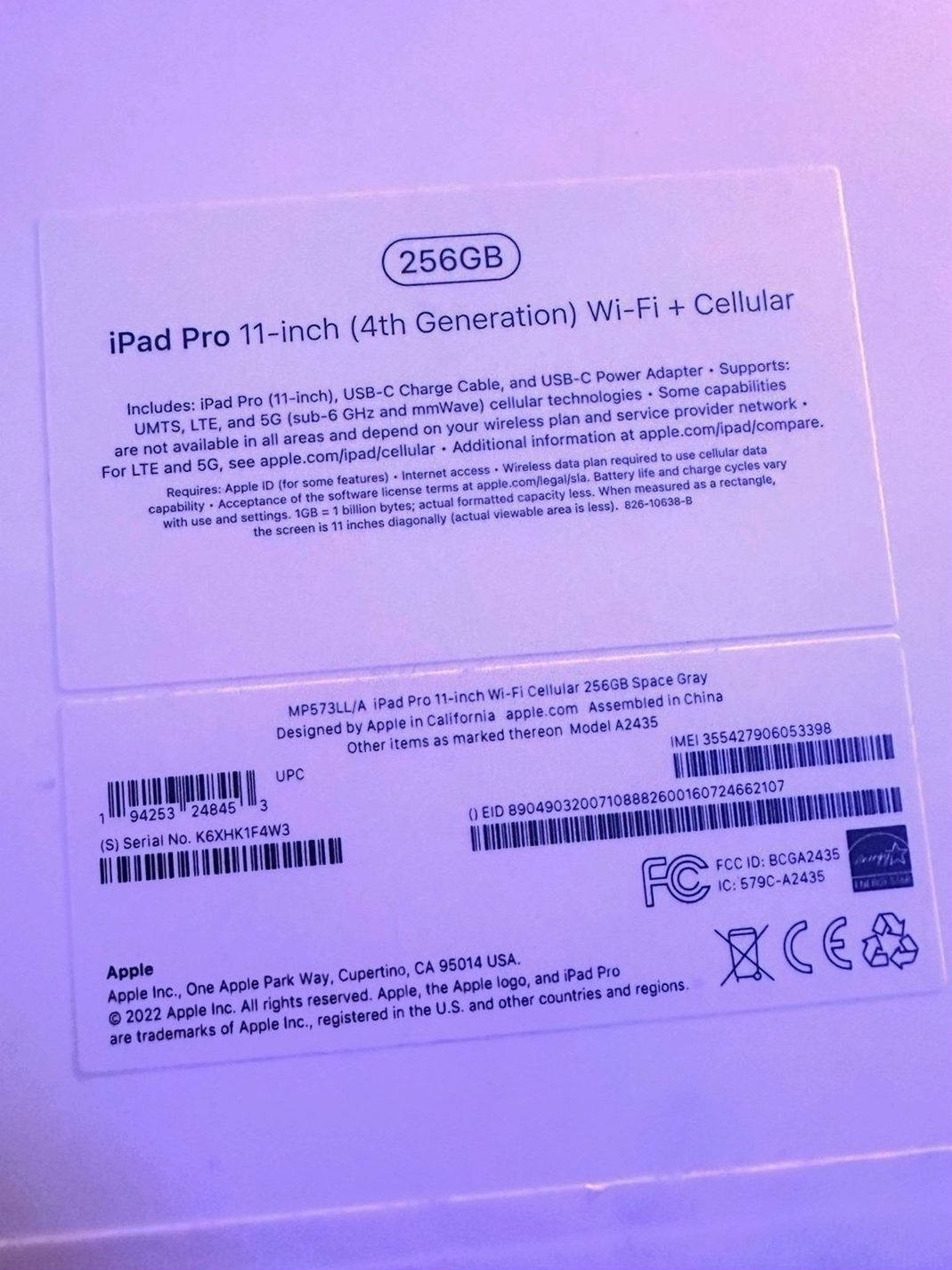 Apple iPad Pro 11-inch 256GB Space Grey Unlocked - New image 2