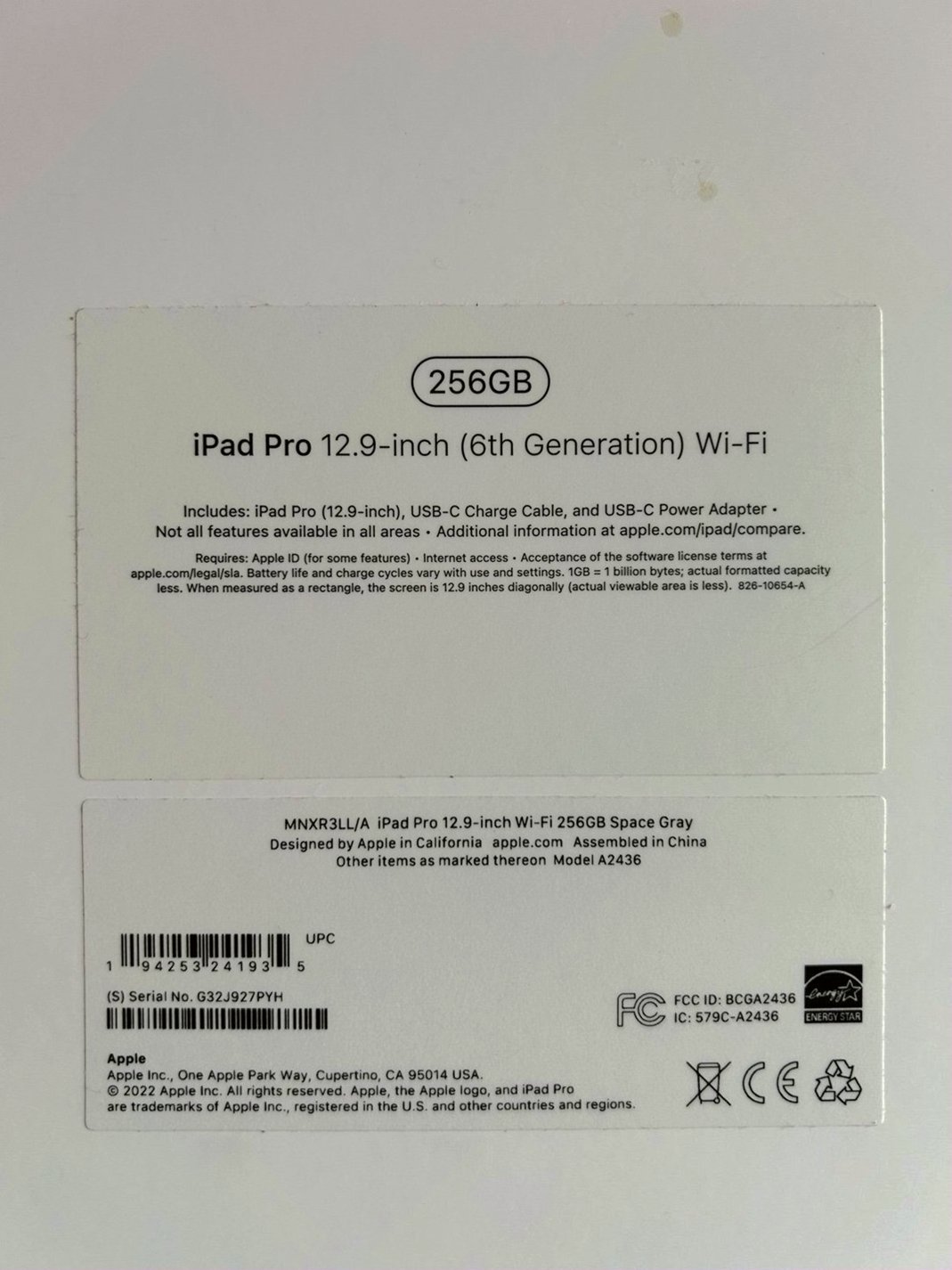 Apple iPad Pro 6th Generation 12.9 inch 128GB Space Gray Unlocked - Used image 2