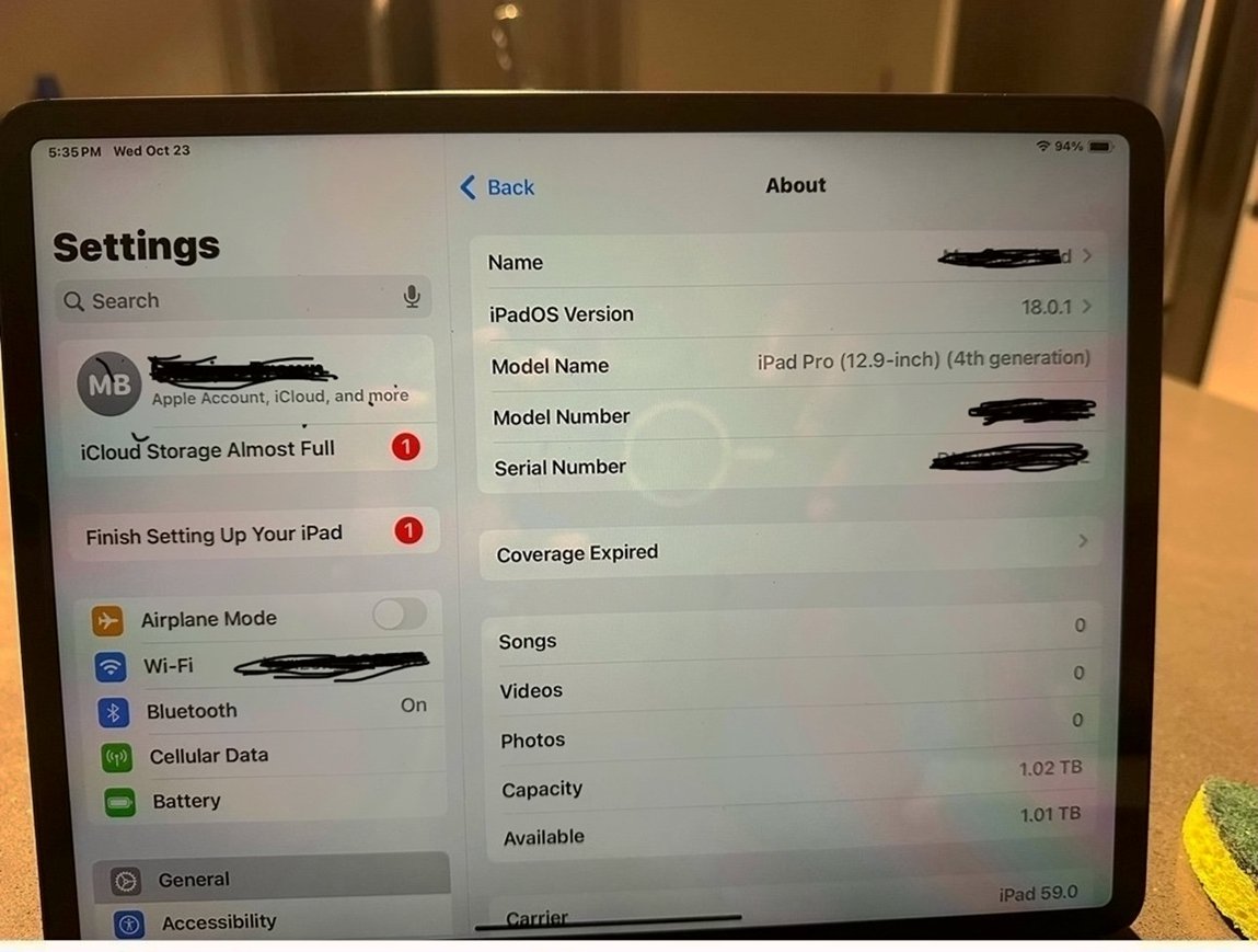 Apple iPad Pro 4th Gen 1TB Unlocked - Used image 5