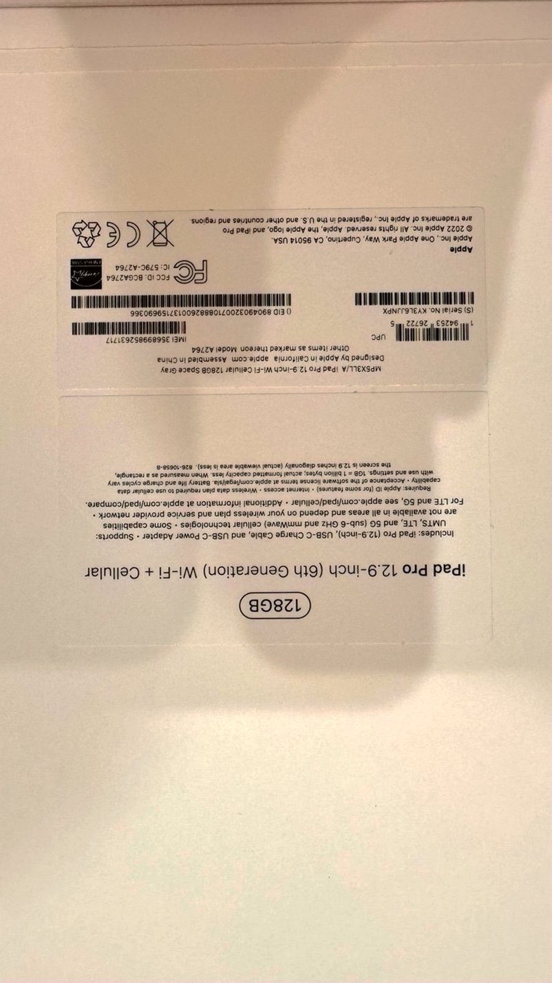 Apple iPad Pro 12.9-inch 6th Gen 128GB Unlocked - Used image 3