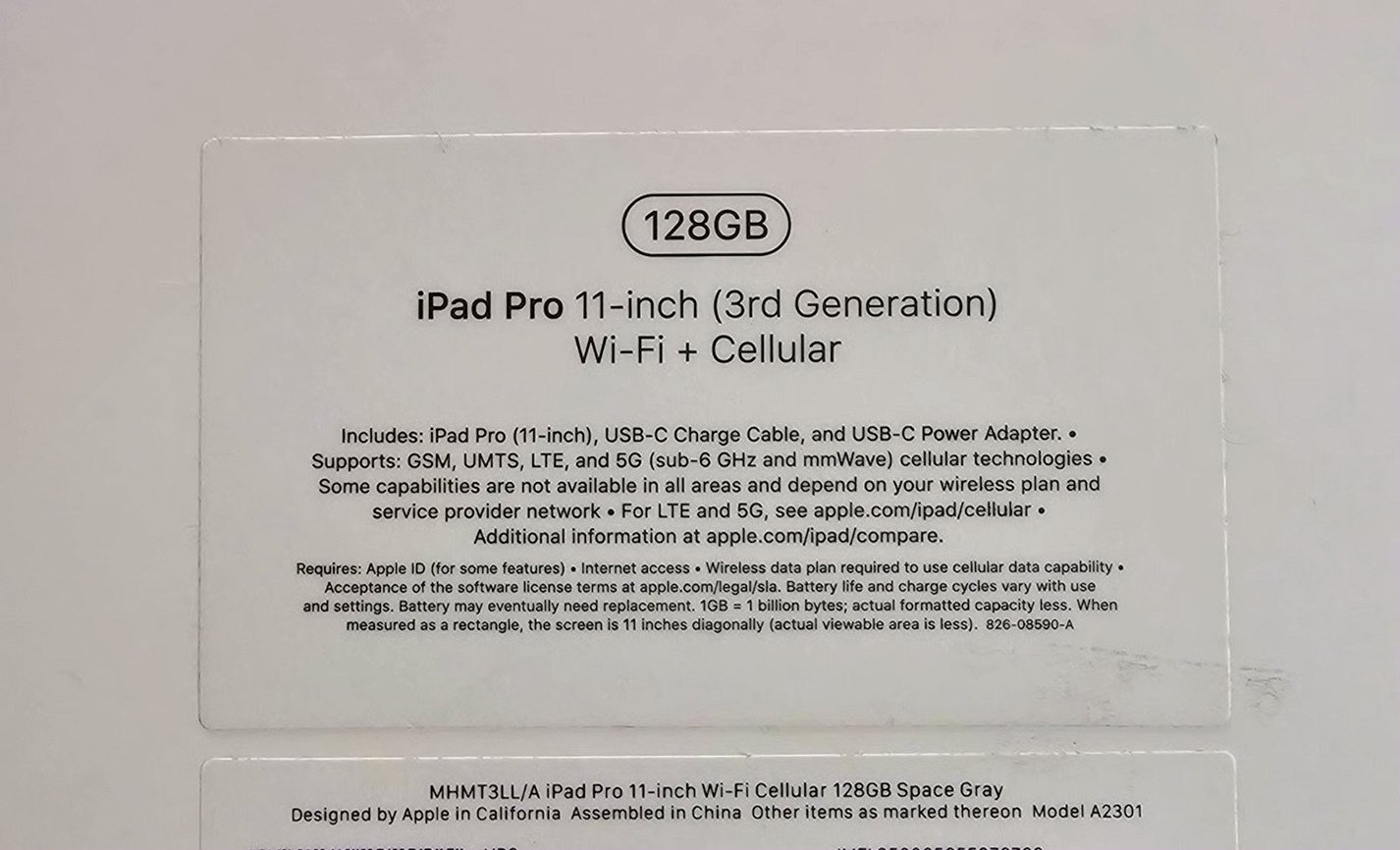 Apple iPad Pro 11 inch (3rd Gen) 128GB Unlocked Used image 2