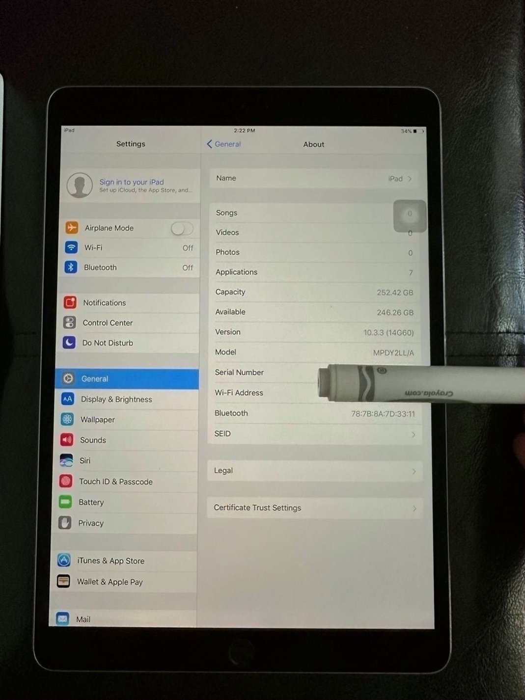 Apple iPad Pro 2S77 256GB Silver Unlocked - Used image 2