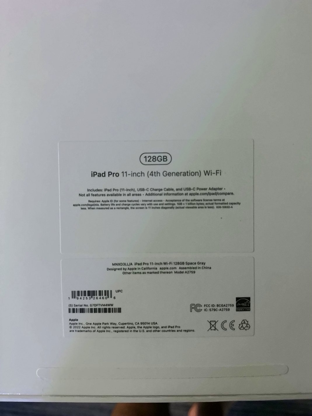 Apple iPad Pro 4th Generation 128GB Unlocked Used
