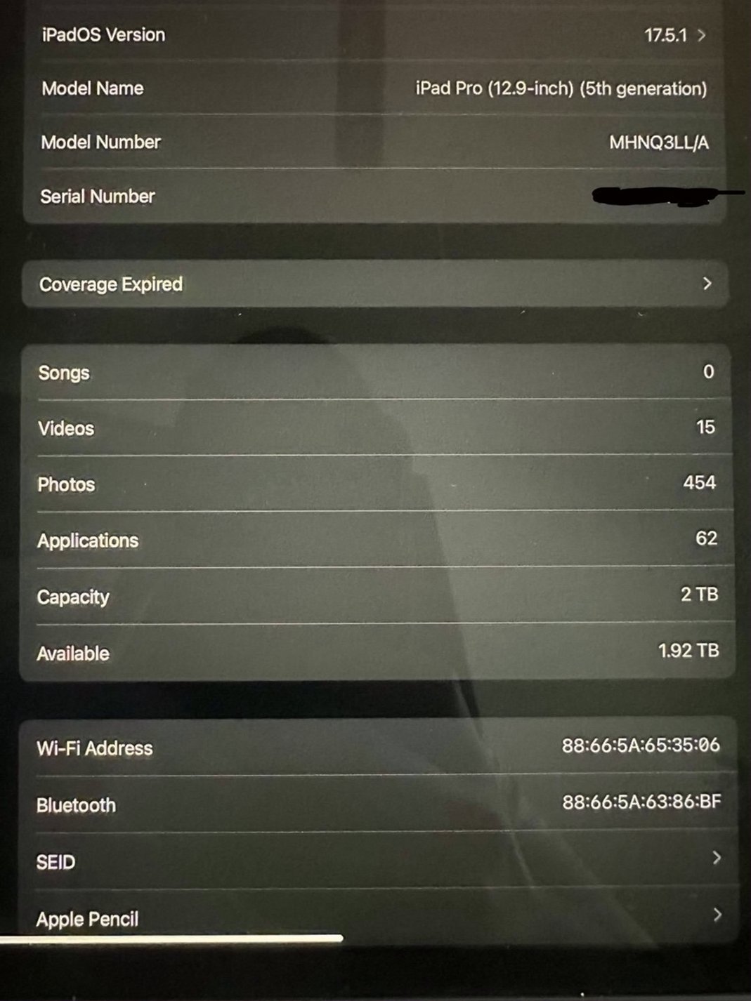 Apple iPad Pro 12.9” 5th Gen M1 2TB Space Gray Unlocked - Used image 4