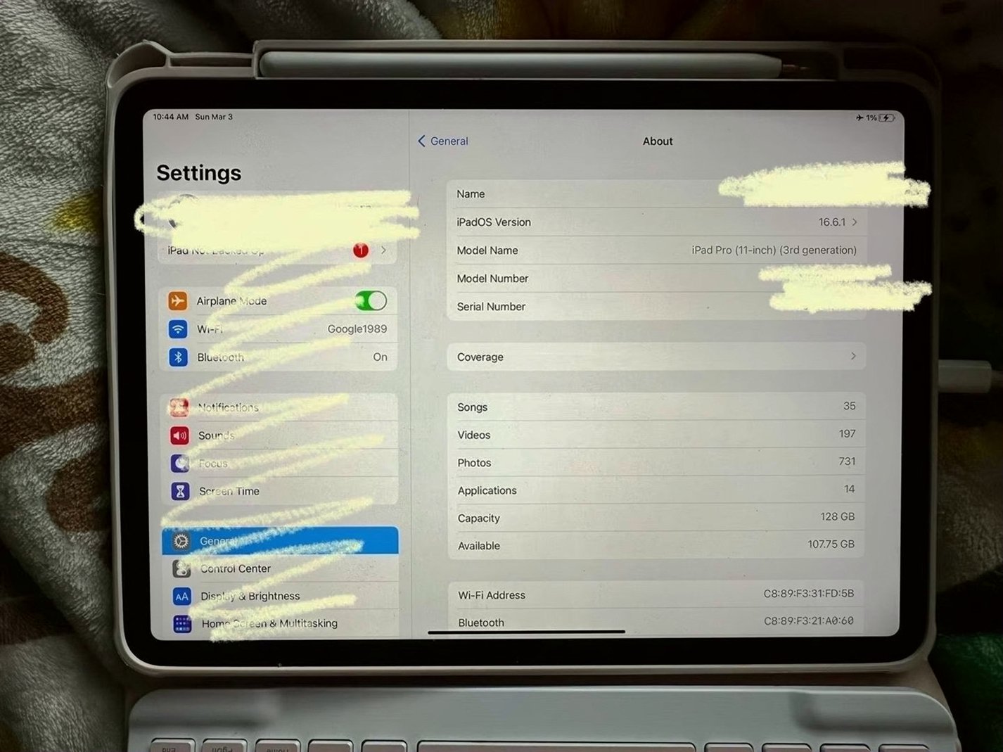 Apple iPad Pro 3rd Generation 11 inch 128GB Unlocked - Used