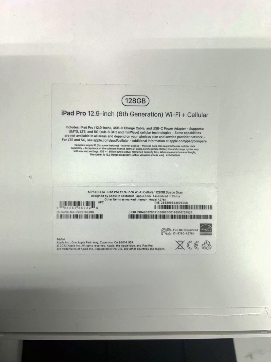 Apple iPad Pro 12.9inch 6th Gen Unlocked Used image 4