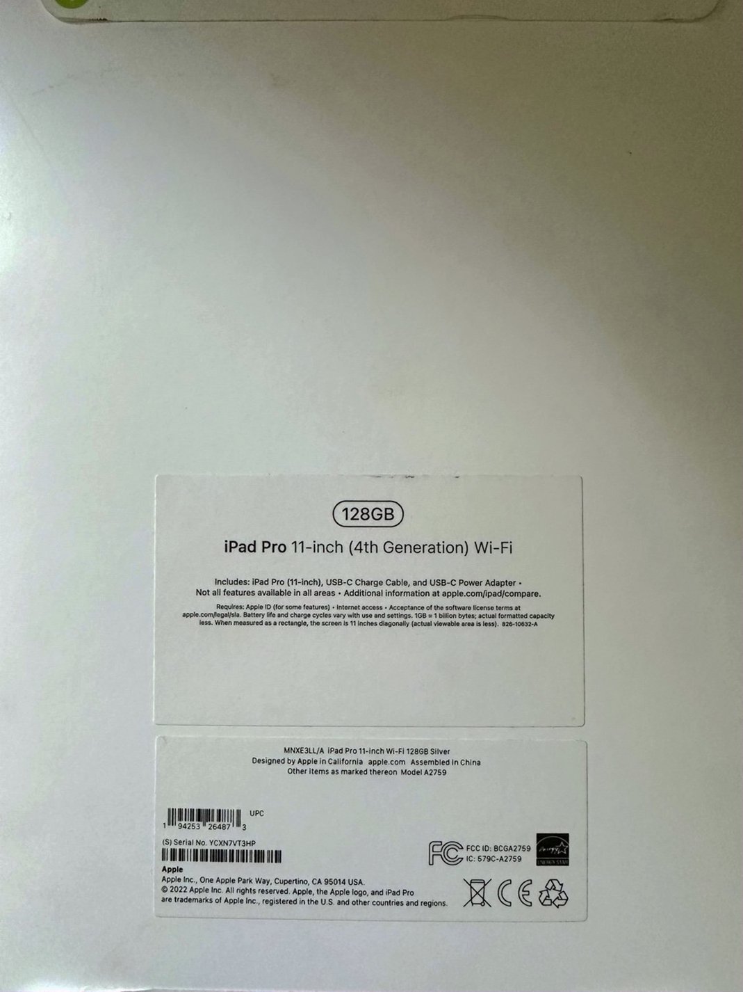 Apple iPad Pro 11-inch 4th Gen M2 128GB Silver Unlocked - Used image 2