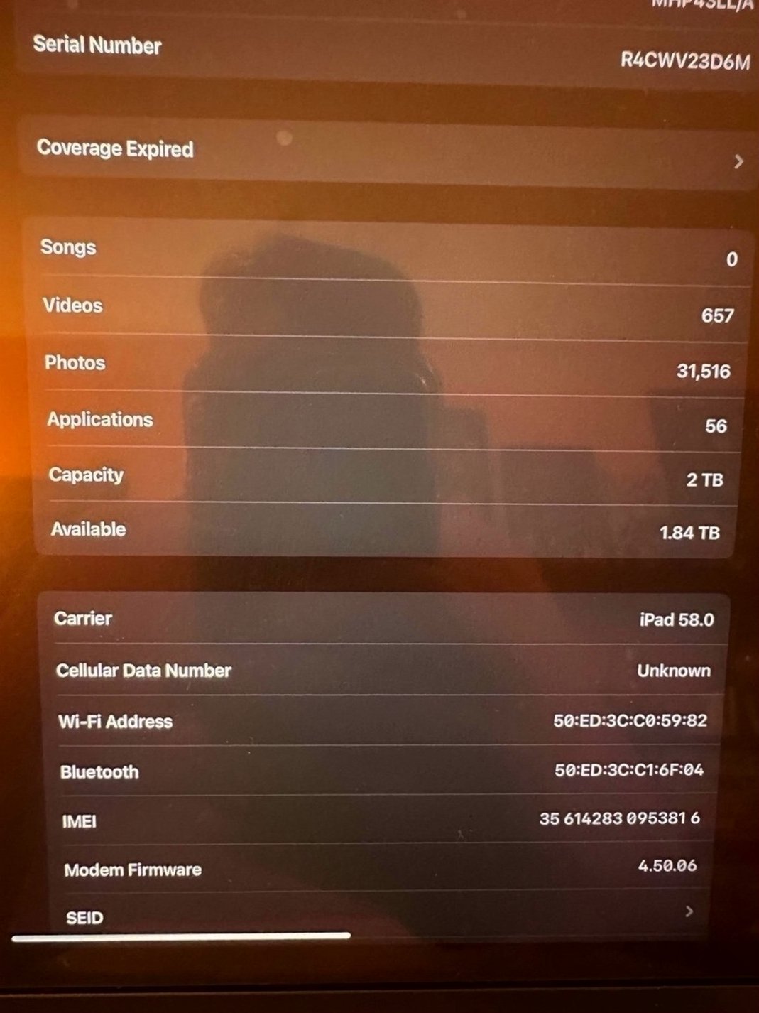Apple iPad Pro 12.9” 5th Generation M1 2TB Space Gray Unlocked - Used image 2